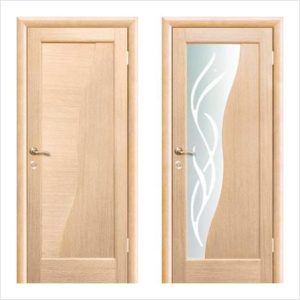 Межкомнатные двери экономкласса производят из древесноволокнистых плит средней плотности (ДВП) или мазонита_
